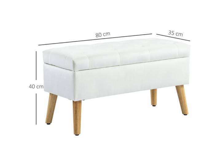 Banc avec espace de rangement banc rembourré avec couvercle banc-lit avec aspect velours pour couloir chambre à coucher salon
