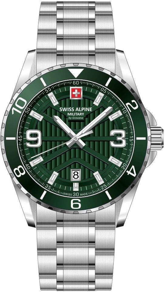 Swiss Alpine Military Sentinel Silver Green 7073.1134