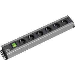 Bachmann 300.003 Steckdosenleiste mit Schalter 6fach Edelstahl-Optik Schutzkontakt 1 St.