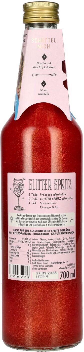 Glitter Spritz Aperitivo alkoholfrei 0,7l