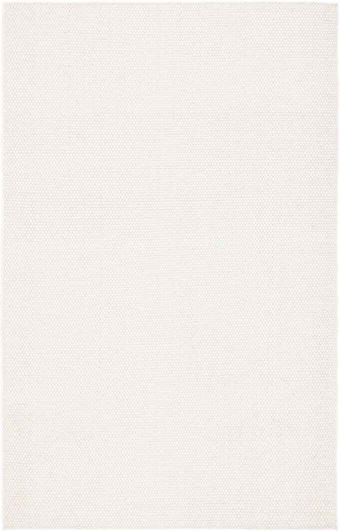 August Grove Wool Hand Tufted Area Rug Ivory Rectangle 122 x 183 cm