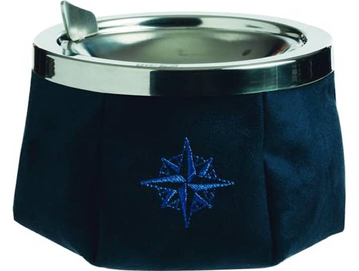 Marine Business Winddicht Asbak-Heavy-Simil Suede Blauw Navy met Elegant Ontwerp, Multi-Color, One Size