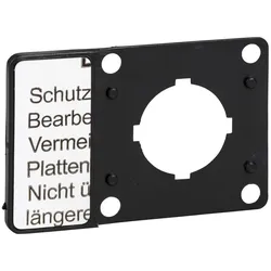 Schneider Electric KZ13 Schildträger mit Leerschild, für Frontplatte 45x45mm  - 5 Stück