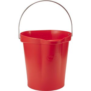 Vikan Putzeimer Hygienischer Eimer, 12 Liter, aus Kunststoff, hitzebeständig, oval, 12 Liter