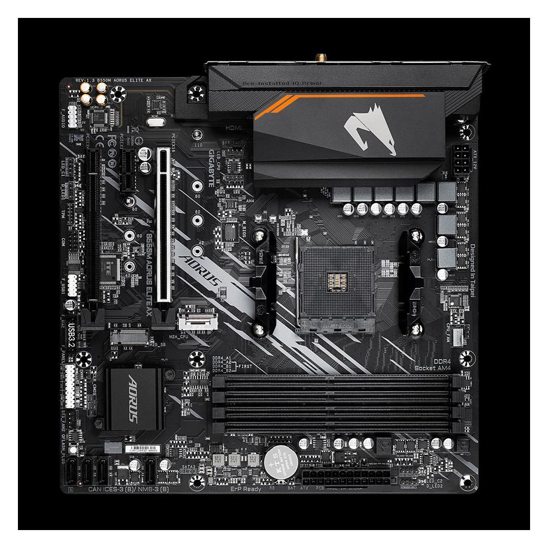 Gigabyte B550M AORUS ELITE AX (AM4, AMD B550, mATX) (B550M AORUS ELITE AX)
