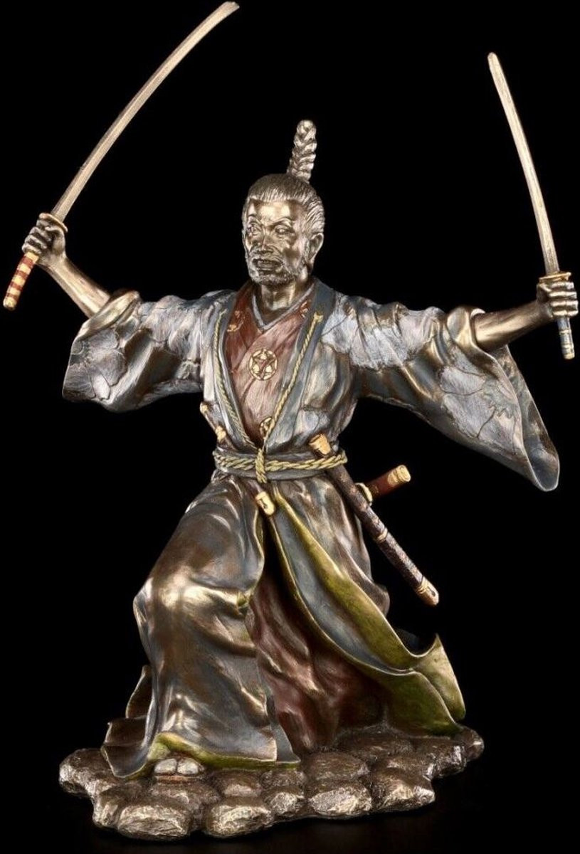 Veronese Design Japanse Samoerai met Katana - Gebronsd tafelbeeld voor volwassenen