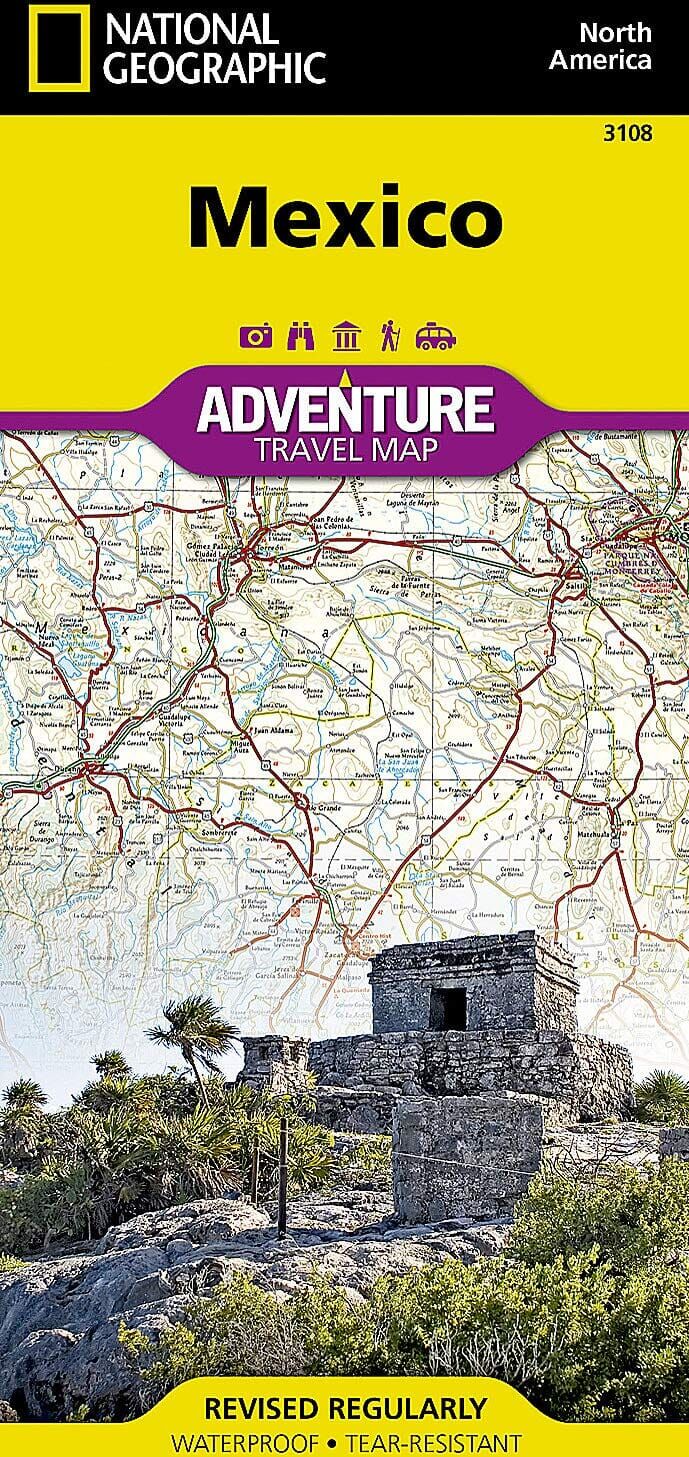Carte routière - Mexique   National Geographic