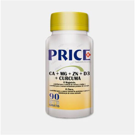 PRICE CALCIO+MAGNESIO+ZINCO+D3+CURCUMA 60+30 COMPRIMIDOS