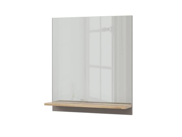Vicco Badspiegel Marelle, Greige, 60 x 67 cm Integrierte Ablage · Wandhängend · Für Bad & Wohnbereich · Für Kosmetik & Pflegeprodukte · Zeitloses Design