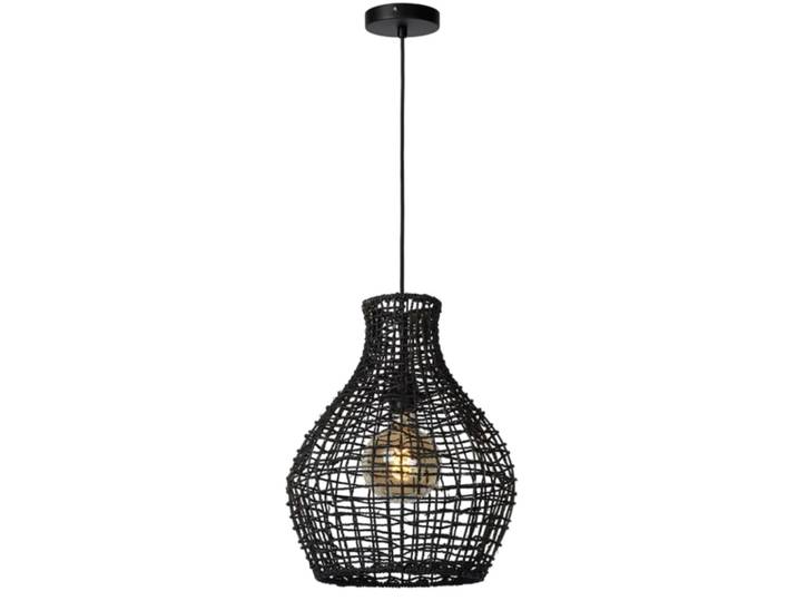 Suspension rotin diamètre 35cm noir