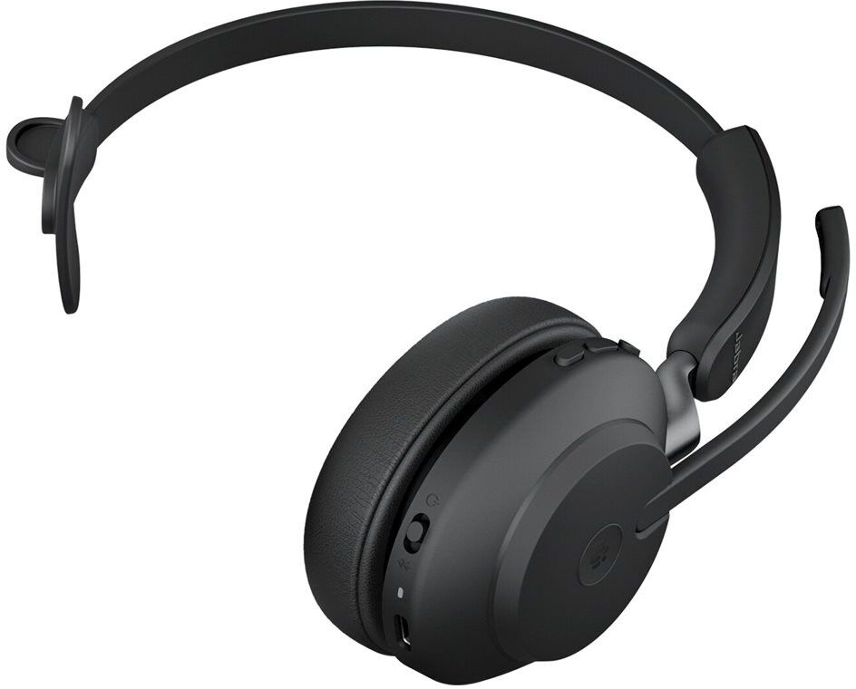 Jabra Evolve2 65 Mono Wireless Headset - Black - MS Teams - USB-C - Without Charging Stand