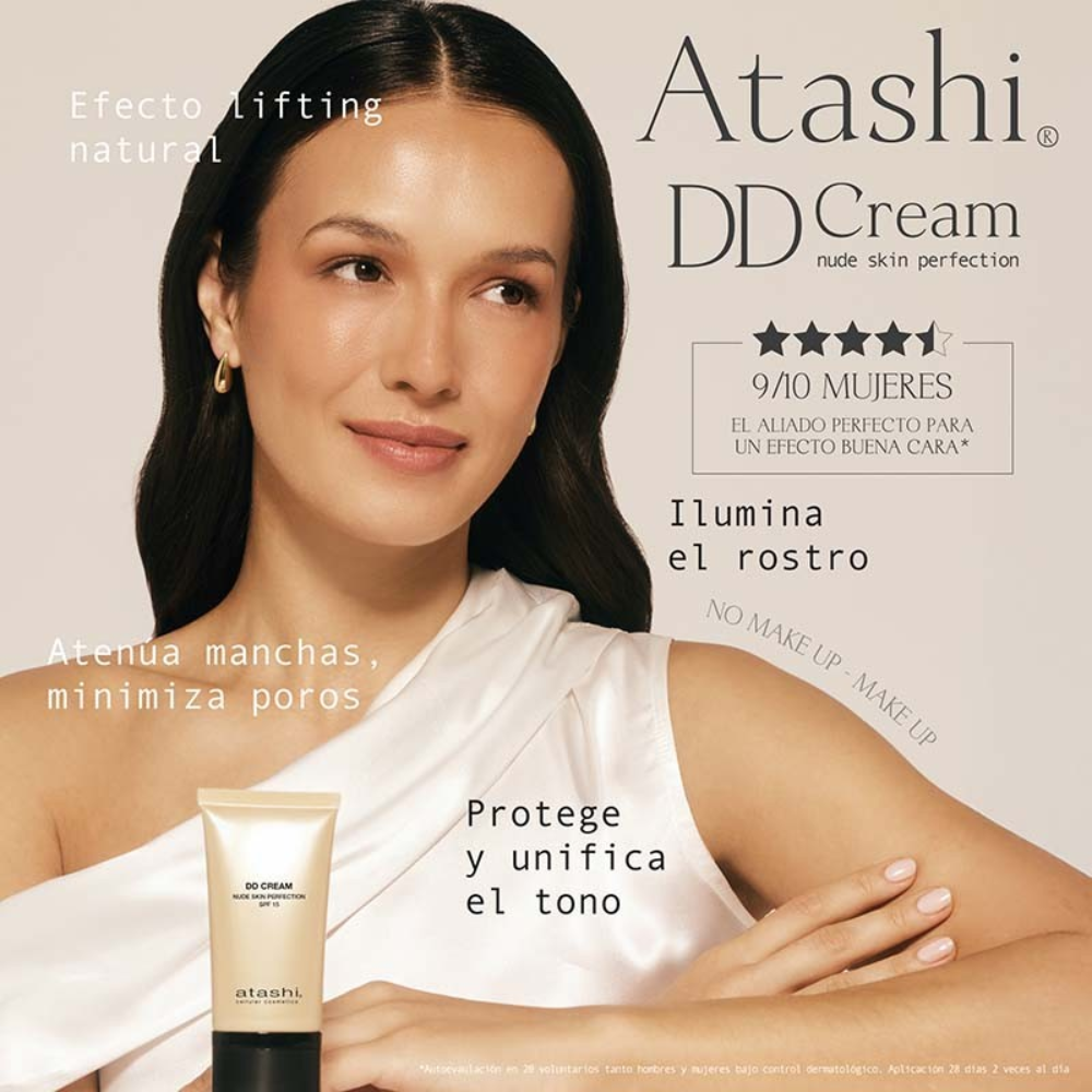 Atashi DD Cream Nude Skin Perfection with SPF15 50mL Bronze Intenso SPF15