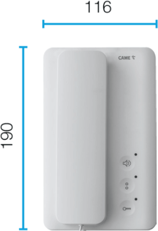 Came Citofono A Cornetta 2 Tasti + 4 Tasti Agata Agt A200 Evo S200 Intercomunicante 840ca-0020 Colore Bianco