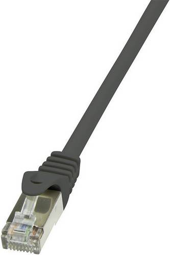 LogiLink CP2033S RJ45 Patchkabel CAT 6 F/UTP 1.00m Schwarz mit Rastnasenschutz