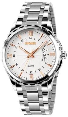 Inspired Deals Waterproof Quartz Watch For Men With Luminous Dial & Stainless Steel Strap gold