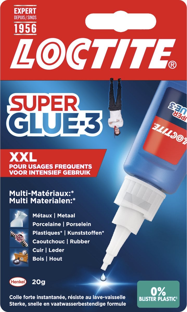 Loctite Super Glue-3 XXL supersterke secondelijm, 20 g