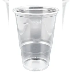 100 Trinkbecher PP, klar-glatt, mit Eichstrich, transparent, 400 ml, 08111