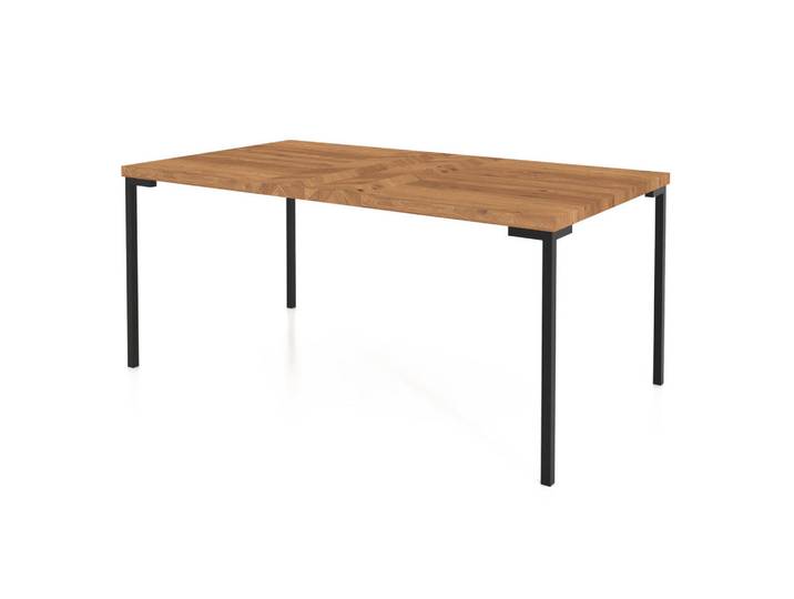 byoak Esstisch Ausgeklappt Leon 200x100 Wildeiche, Holz, Echtholz,Eiche, 200x78x100 cm, Esszimmer, Esstische