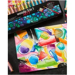Stabilo, Malstifte, Woody 3in1 Arty 18er Etui (18x)