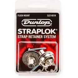 Dunlop Jim Straplock Flush Set - Nickel, Gitarre Zubehör, Silber