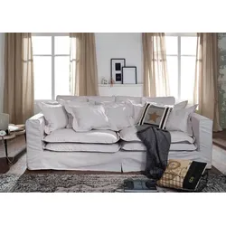 Hussensofa 3-Sitzer 236x138x76 weiß KINGSTON