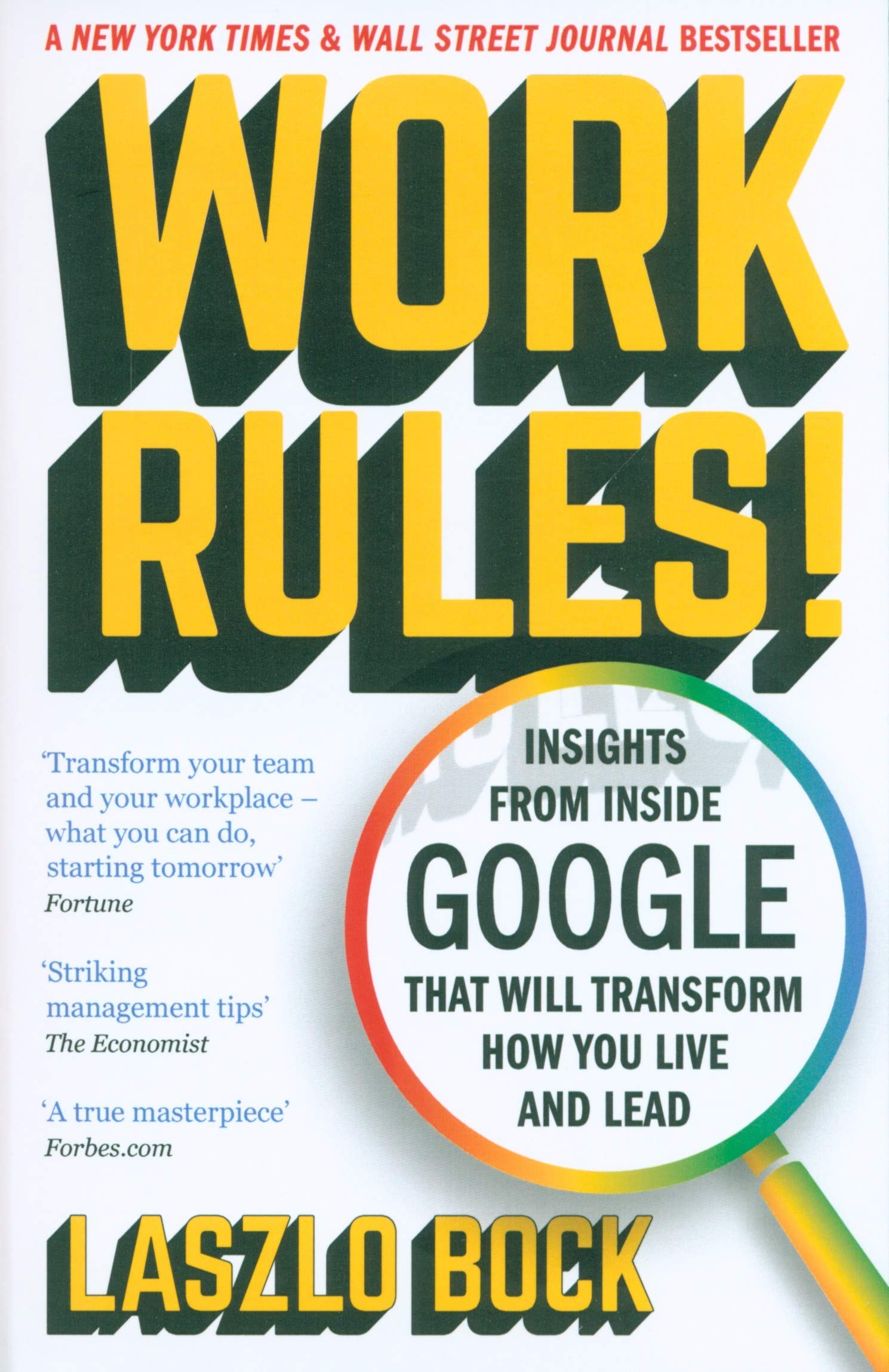 John Murray Work Rules! Insights from Inside Google That Will Transform How You Live and Lead by Laszlo Bock - Paperback - Business & HR Leadership Book
