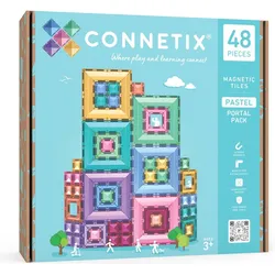Connetix Pastell-Portal-Set, 48-teiliges magnetisches Konstruktionsspielzeug