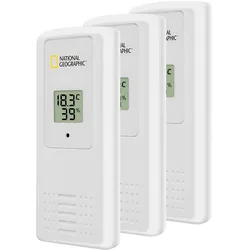 National Geographic Thermo- Hygrometer, Thermometer + Hygrometer, Schwarz, Weiss