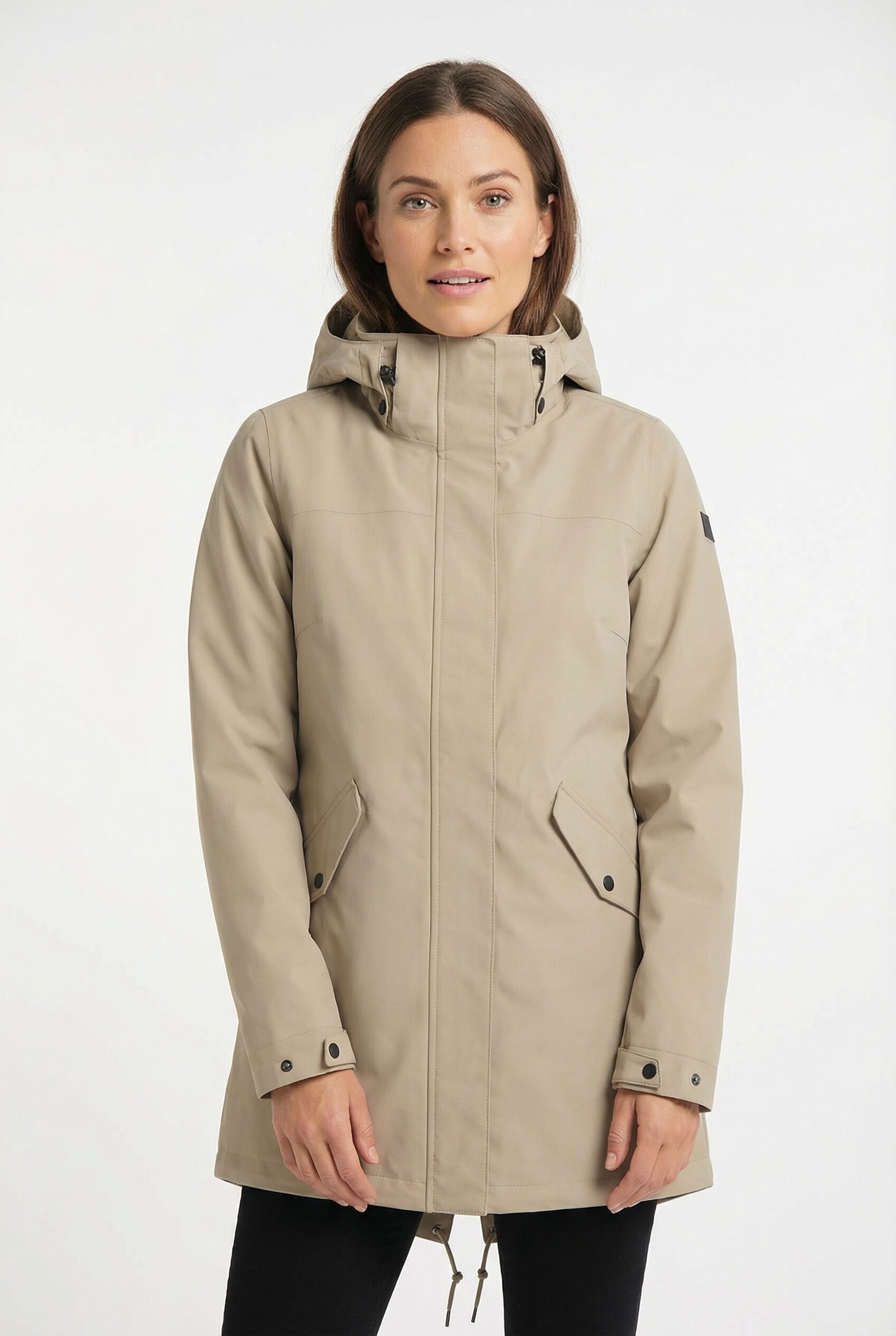 Funktionsparka ICEPEAK "ADDIS", Damen, Gr. 38, beige (cement), Obermaterial: 100% Polyester. Futter: 100% Polyamid, Jacken Funktionsparka, wasserdicht, winddicht, atmungsaktiv cement 38