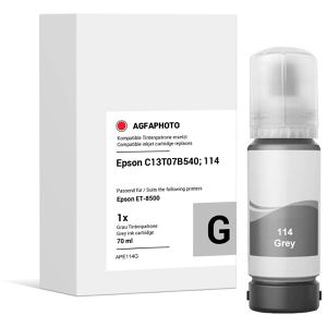 AgfaPhoto kompatibel für Epson 114, C13T07B540, grau, 70ml, 2300 Seiten,  Tinte