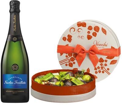 Wine.com """Feuillatte & Venchi Chocolates Gift Set"""