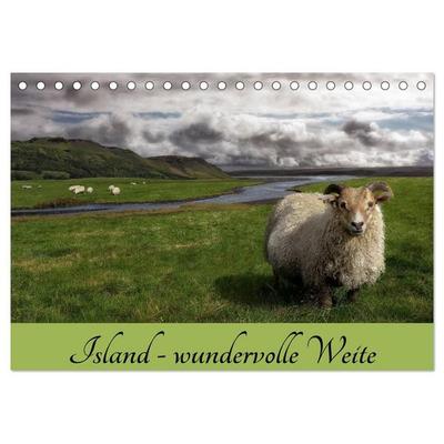 Island - wundervolle Weite (Tischkalender 2027 DIN A5 quer), CALVENDO Monatskalender