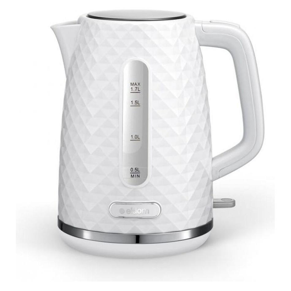 Eldom C280B Wasserkocher ELLI Inhalt 1 7 l Leistung 2200 W schwarz strix weiss (1.70 l) (C280B)