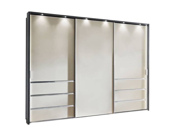 Kleiderschrank MALIBU Eiche-Mocca/ Kieselgrau