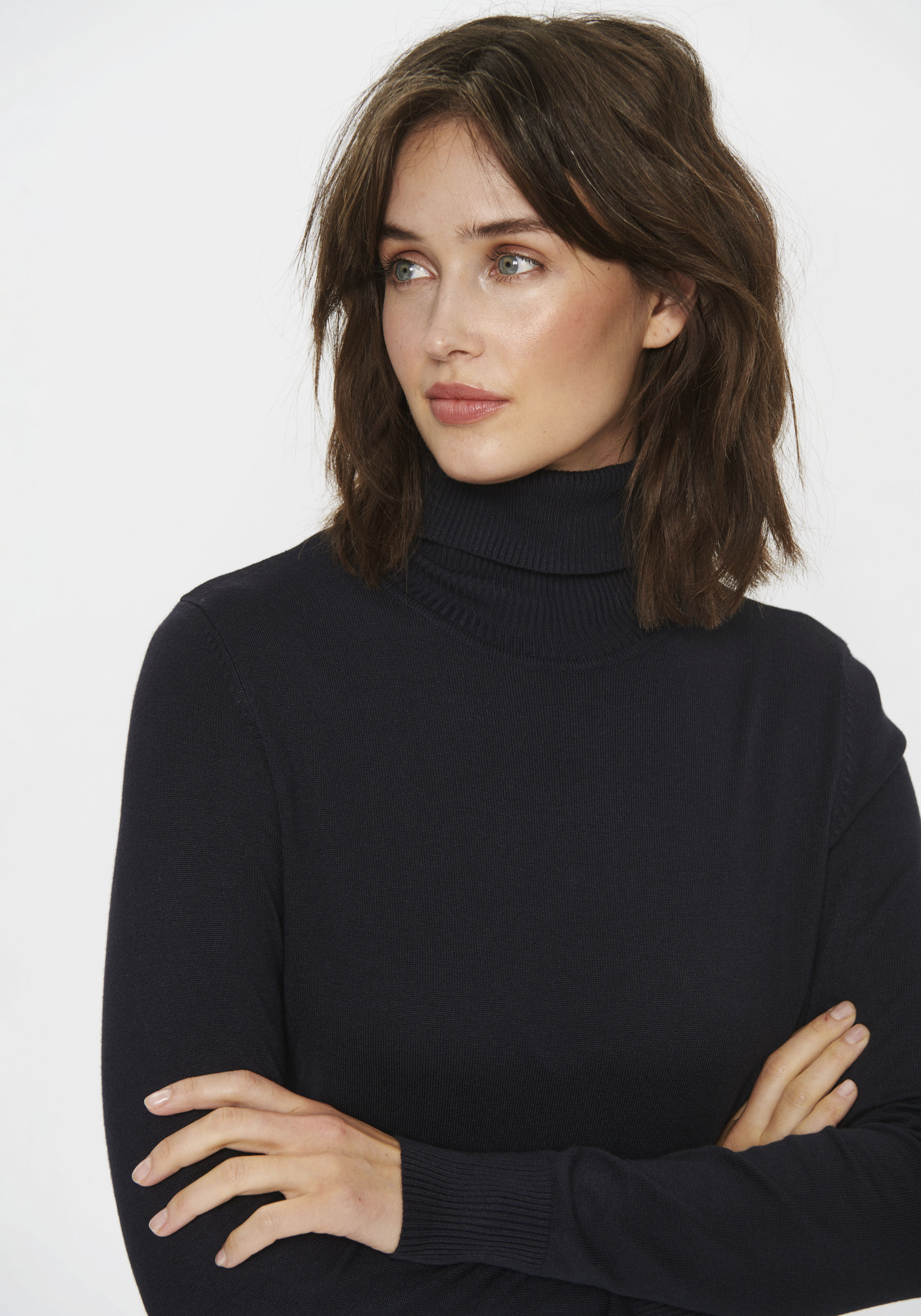 Saint Tropez "J2046, MilaSZ Rollneck" Viskosemischung, Classic fit night sky S