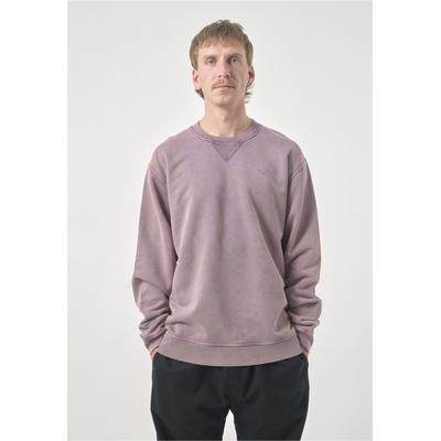 Sweatshirt CLEPTOMANICX "Ligull Washed", Herren, Gr. L, lila (flieder), 100% Baumwolle, bestickt, normal, Rundhals, Sweatshirts Sweatshirt, im lockeren Schnitt