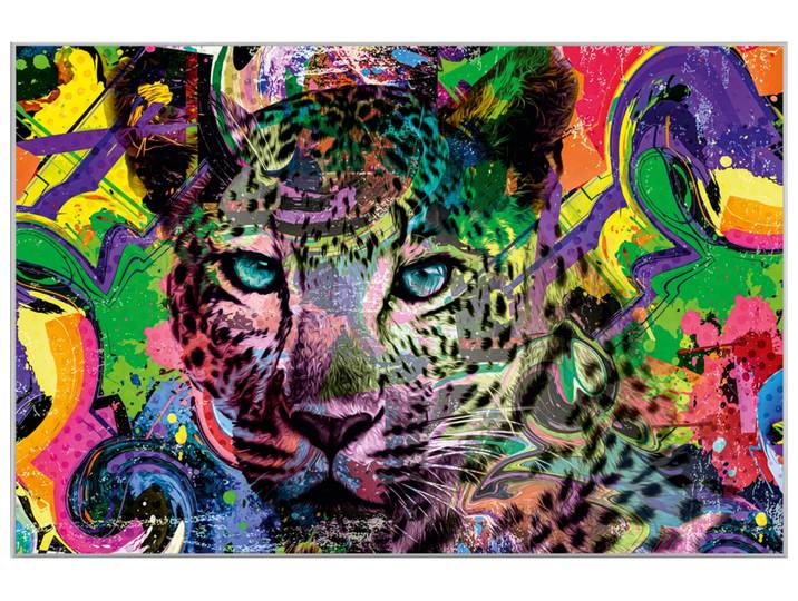 Bild mit Rahmen Pop Art Leopard image LAND