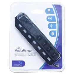 MediaRange MRCS504 Schnittstellen-Hub 480 Mbit/s Schwarz