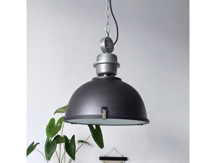Steinhauer Hängeleuchte Bikkel, dimmbar, schwarz, für Küche, Metall, Industrielles Design