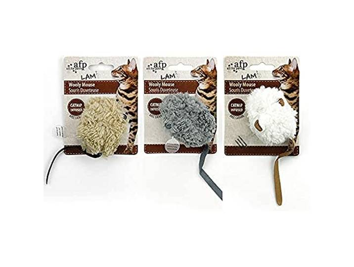 ALL FOR PAWS Lamb kattenspeelgoed in de vorm van een muis, 7 cm