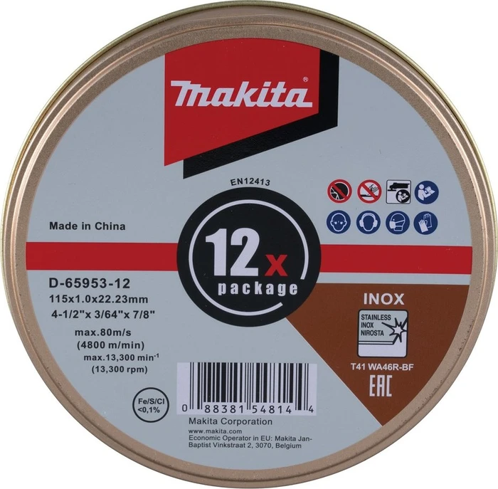 Makita D-65953-12 Cutting Disc 12 Pieces