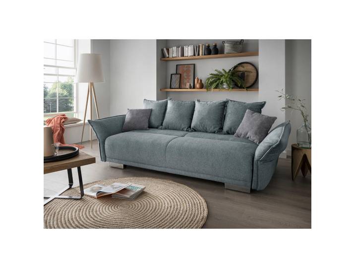 Livetastic Bigsofa, Mintgrün, Kunststoff, Füllung: Schaumstoff, 242x71x90 cm, Made in EU, Rücken echt, Wohnzimmer, Sofas & Couches, Bigsofa