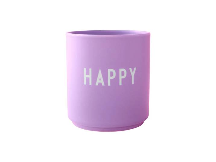 Design Letters - AJ Favourite Porzellan Becher, Happy / dark pink