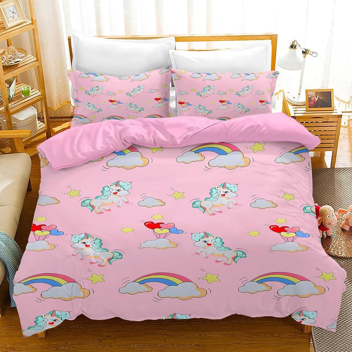 Dekbedovertrek Eenhoorn Beddengoed Set voor Kinderen - 100 x 135 cm