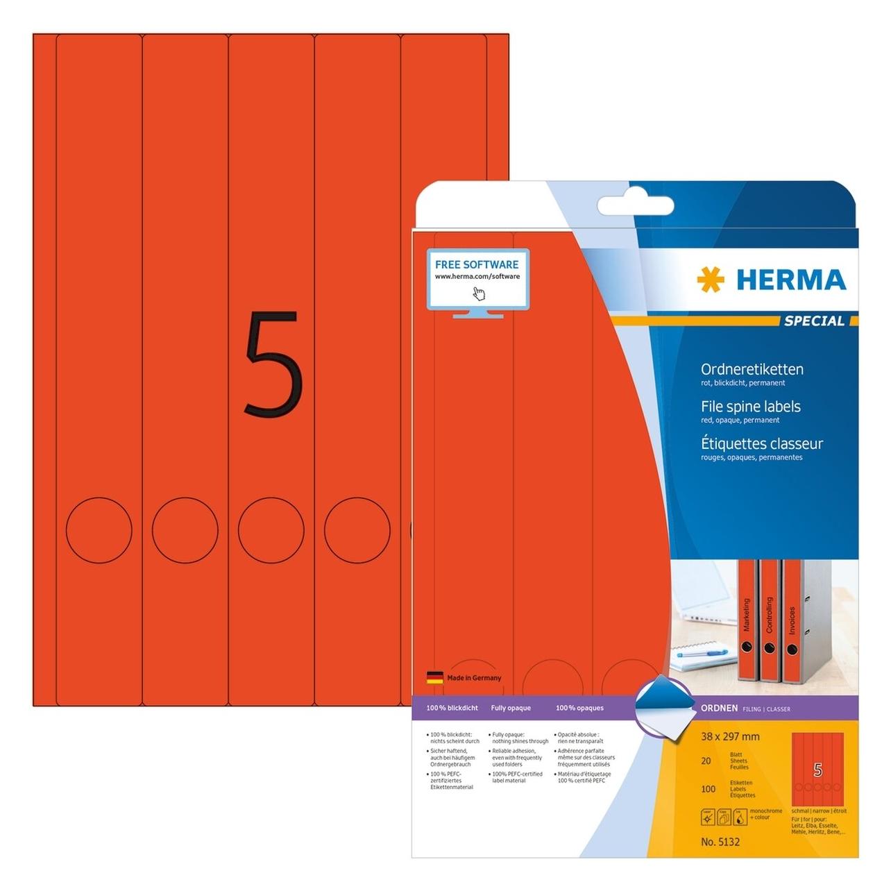 Herma Ordneretiketten A4 (5132)
