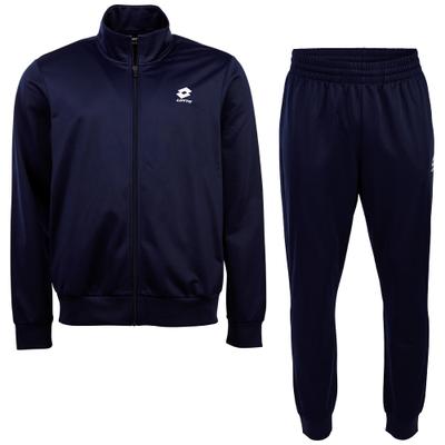 Trainingsanzug LOTTO, Herren, Gr. L (52/54), blau (marineblaus), 100% Polyester, unifarben, Sportanzüge Trainingsanzug, - besonders leicht & bequem