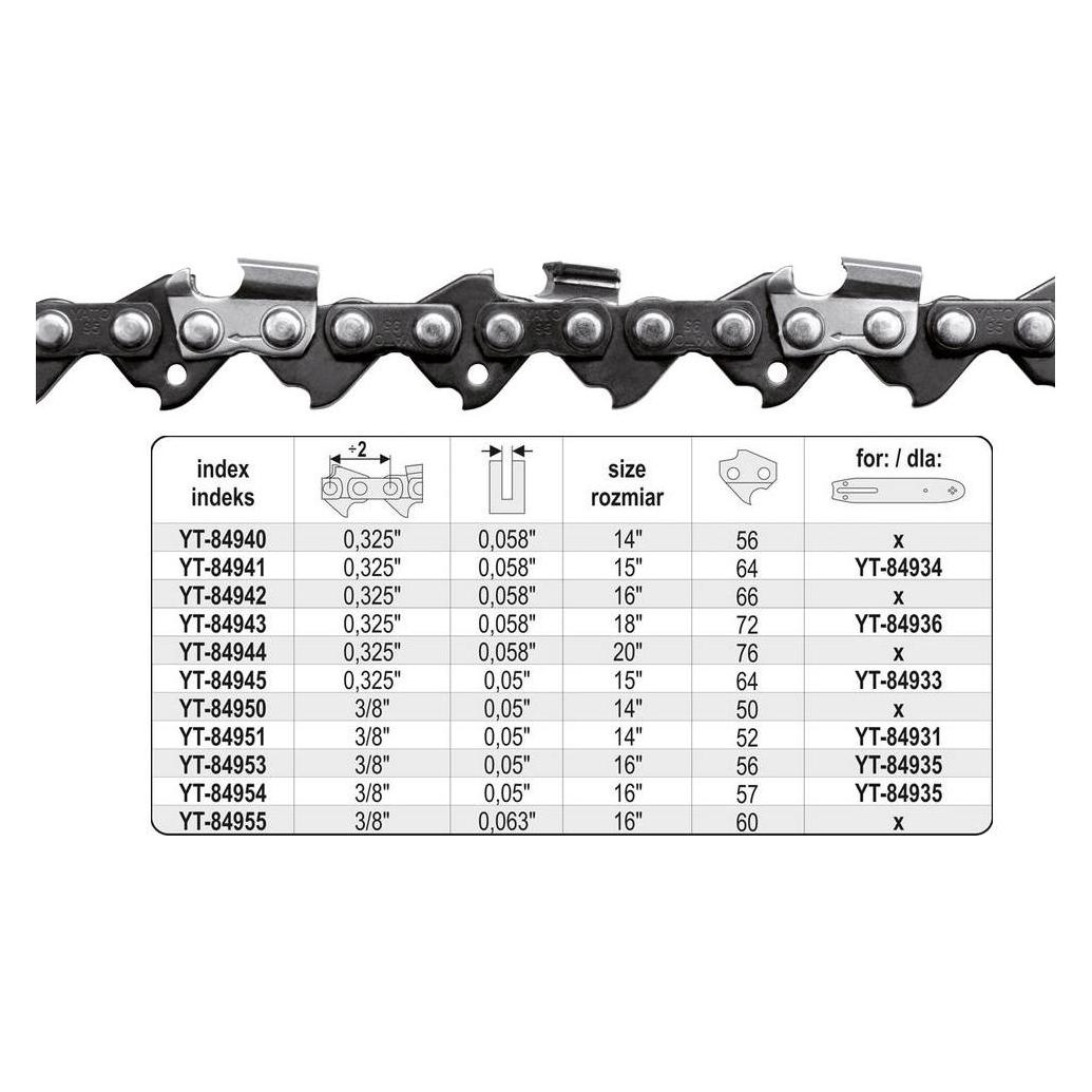 Yato yt-84954 - Chain 16 3/8 " (YT-84954)
