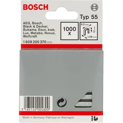 Bosch Schmalrückenklammer Typ 55, 6 x 1,08, 1000er-Pack - 1609200370