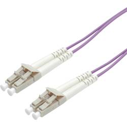 ROLINE LWL-Kabel 50/125µm OM4, LC/LC, LSOH, Low-Loss, violett, 0,5 m 21.15.8850