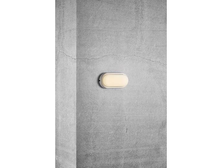 Wandleuchte Cuba Oval 10 x 21 x 4cm Weiß/Weiß